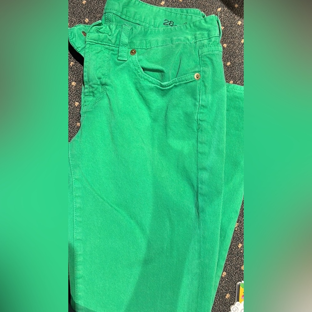 Toothpick Green Jeans